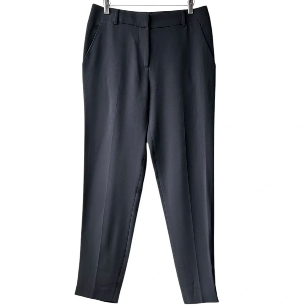 ALEXANDER WANG Black Onyx Ankle-length Tapered Leg Ankle Pants Sz 4